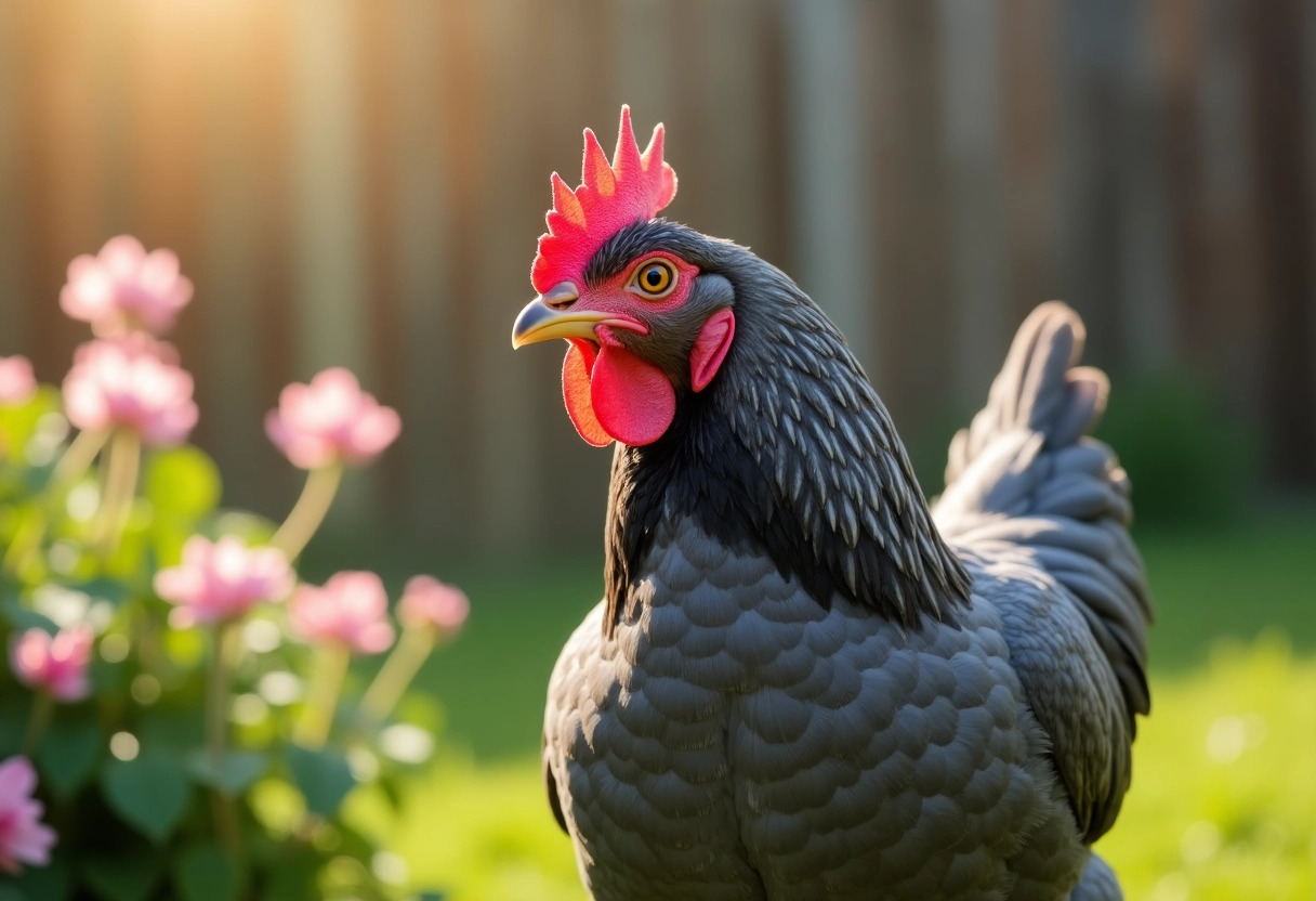 poule gris cendré